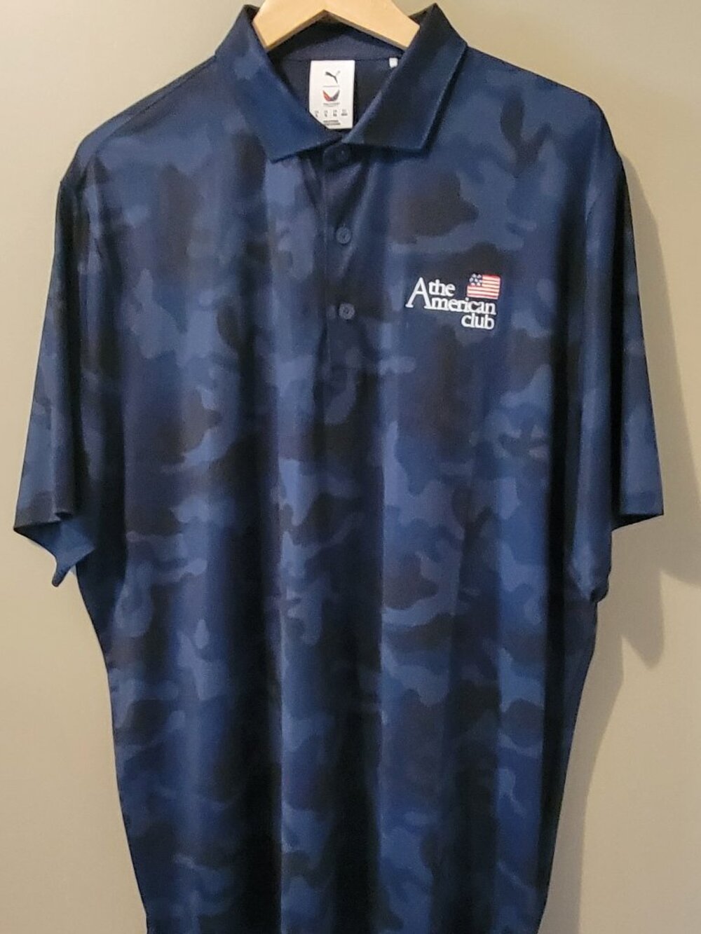 Puma Volition Golf Polo - From The American Club - Blue Camo - XL